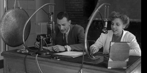 Locutors i periodistes Radio Andorra, entre els anys 1945 i 1955.