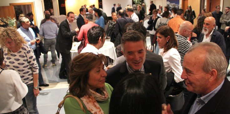 Polítics en actiu, militants i simpatitzants de Demòcrates per Andorra, reunits ahir a l’Art Hotel.