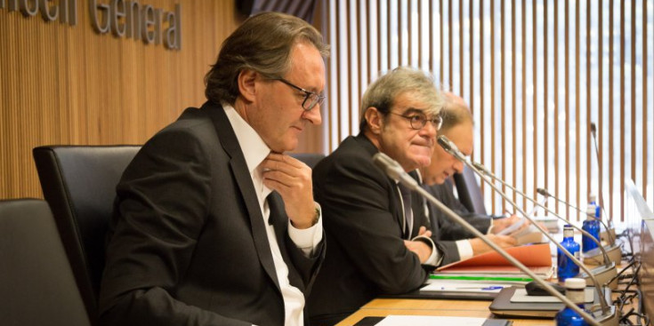 El màxim accionista de Banca Privada d’Andorra (BPA), Higini Cierco, durant la seva compareixença davant la comissió BPA.